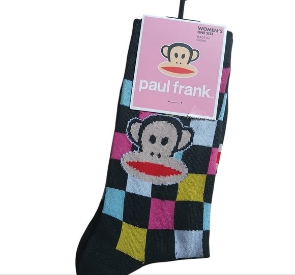 Paul Frank Socks Colorful Checkered Socks Pop Cartoon California Artist - Picture 3 of 7